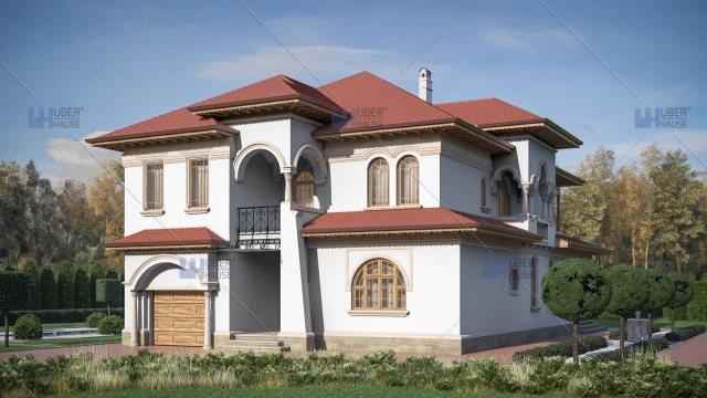 Proiect personalizat casa parter + etaj in stil neoromanesc - Brasov